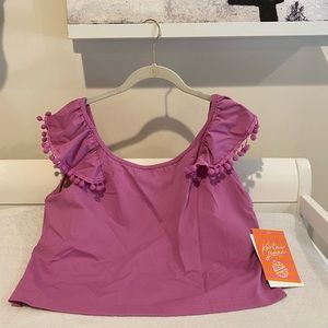 Kortni Jeane Flounce Swim Top